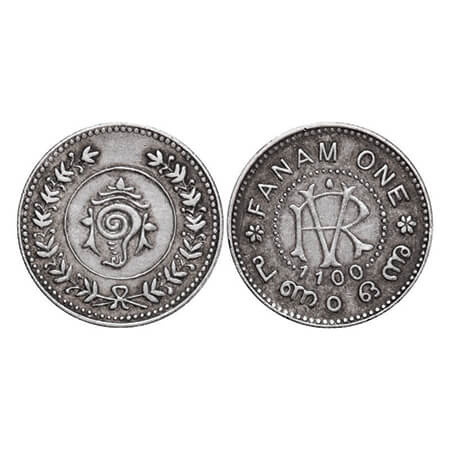 Travancore, Silver Fanam, 1.51g, Rama Varma VI (ME 1062-1101 / 1885-1924 AD), ME 1100 (192