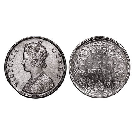 Victoria Queen, Silver, Rupee, 1862, Bombay Mint, B/II/0/3, Planchet flaw on rim edge, 3 d