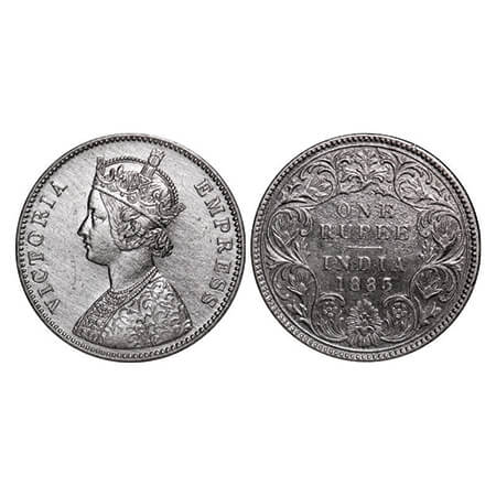 Victoria Queen, Silver, Rupee, 1883, Bombay Mint, A3/I, 'B' raised. GK 482. Extremely Fine