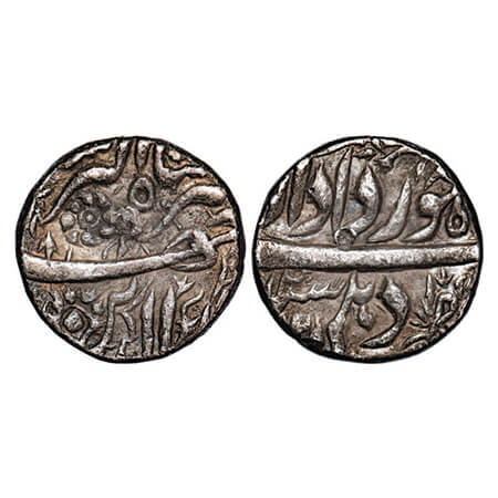 Jahangir, Silver Rupee, 11.30g, Delhi Mint, AH (10)28/14 RY, Month 'Khurdad', flowers adde