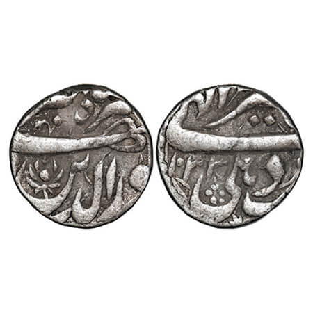 Jahangir, Silver Rupee, 11.41g, Delhi Mint, AH 1033, Month 'Tir', flowers added on obverse