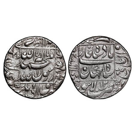 Shah Jahan I, Silver Rupee, 11.34g, Lahore Mint, AH 1048/12 RY, name of four caliphs and k