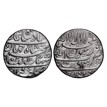 Shah Jahan I, Silver Rupee,11.38g, Surat Mint, AH 1040, legend in four lines. KM 222.13. V