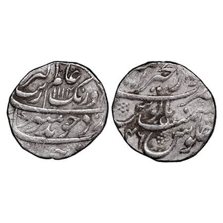 Aurangzeb, Silver Rupee, 11.34g, Dar ul Khair Ajmer Mint, AH 1114/46 RY. KM 300.5. Very Fi