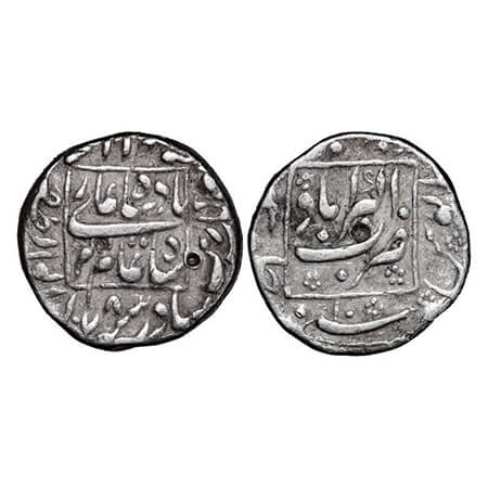 Aurangzeb, Silver Rupee, 11.35g, Akbarabad Mint, AH 1078/10 RY, Square area type, complete