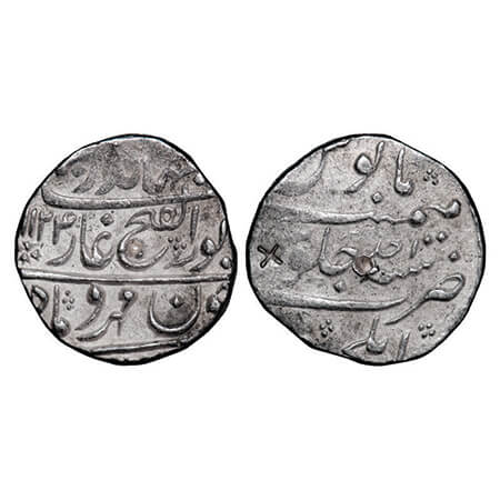 Jahandar Shah, Silver Rupee, 11.50g, Elichpur Mint, Abu al Fatah Type, AH 1124/Ahad (1) RY