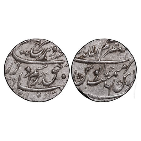 Farrukhsiyar, Silver Rupee, 11.58g, Mustaqir ul Mulk (Azimabad) Mint, AH 1129/6 RY. KM 377