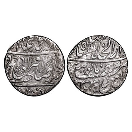 Shah Alam II, Silver Rupee, 11.00g, Dar us Khilafat Shahjahanabad Mint, Sahib qiran type, 
