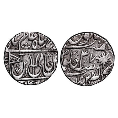 Maratha Confederacy, Silver Rupee, 10.99g, Sagar, Ravish Nagar Sagar Mint, INO Shah Alam I