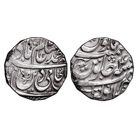 Rohilkhand, Silver Rupee, 11.14g, Anwala Mint, INO Shah Alam II, AH (1)176/4 RY, with Flow