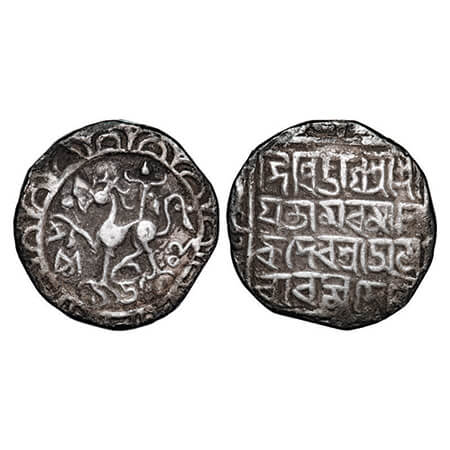 Tripura, Silver Tanka, 10.53g, Amara Manikya (SE 1499-1508 / 1577-1586 AD), Saka 1502, cit