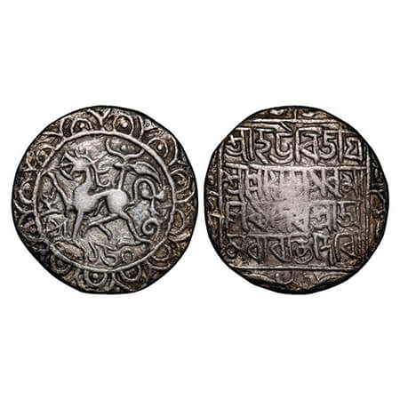Tripura, Silver Tanka, 9.52g, Amara Manikya (SE 1499-1508 / 1577-1586 AD), Saka 1503, citi