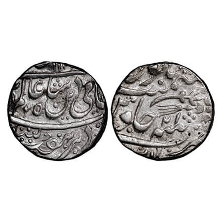 Bhopal, Silver Rupee, 11.21g, INO Shah Alam II, AH 12xx / 21 RY, Bhopal Mint partly seen, 
