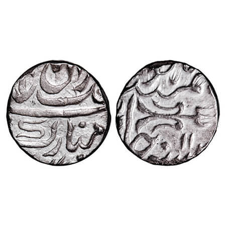 Gwalior, Silver Rupee, 11.00g, Daulat Rao Sindhia (1795-1827 AD), Alamgirpur (Bhilsa) Mint