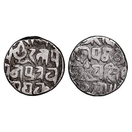 Gwalior, Silver Rupee, 10.38g, Jai Singh (1798-1816 AD), (Jaynagar) (Bajrangarh or Shadhor