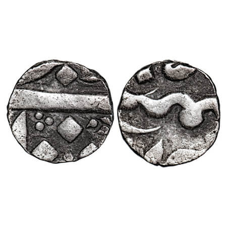 Hyderabad, Silver 1/4 Rupee, 2.71g, Nasir ud Daula (1829-1857 AD), Aurangabad Mint, INO Ba