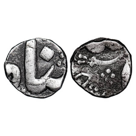 Hyderabad, Silver 1/4 Rupee, 2.63g, Nasir ud Daula (1829-1857 AD), Aurangabad Mint, INO Ba