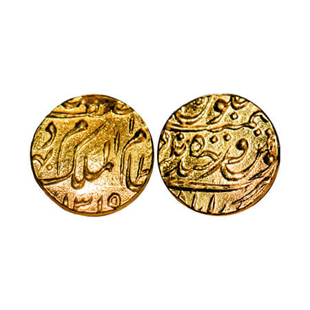 Hyderabad, Gold 1/8 Ashrafi, 1.41g, Mir Mahabub Ali Khan, Farkhanda Bunyad Hyderabad Mint,