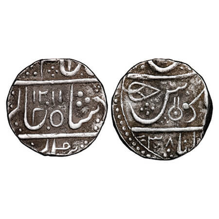 Indore, Silver Rupee, 11.17g, Tukoji Rao I (AH 1210-1212 / 1795-1797 AD), (Malharnagar) Mi