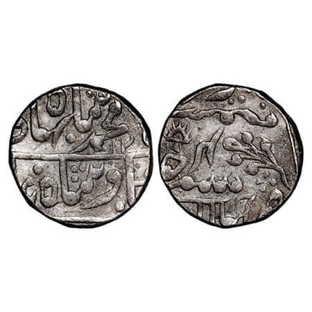 Kotah, Silver Rupee, 11.25g, British Protectorate, (Nandgaon) Mint, INO Bahadur Shah, AH A