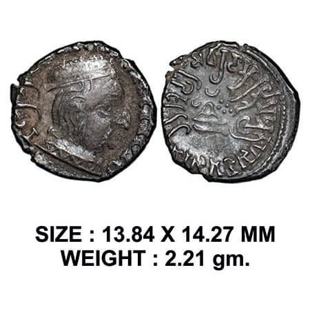 Western Kshatrapas, Kardamaka Dynasty, Viradaman (c. 234-238 AD) s/o Damasena, Silver Drac