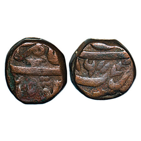 Alamgir II, Copper Paisa, 16.61g, (Shahjahanabad) Mint, AH 1173 RY 6, begining of Panipat 