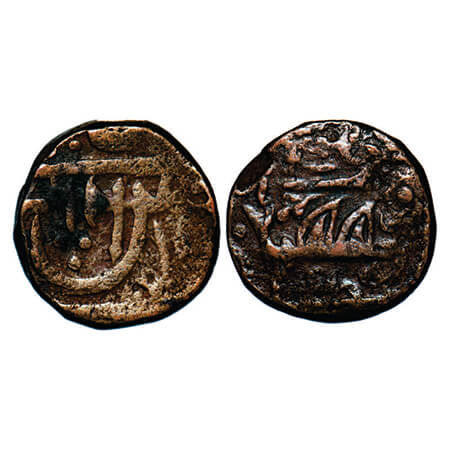 Gwalior, Copper Paisa, 12.58g, Jankoji Rao (AH 1243-1259 / 1827-1843 AD), Lashkar Mint, wi