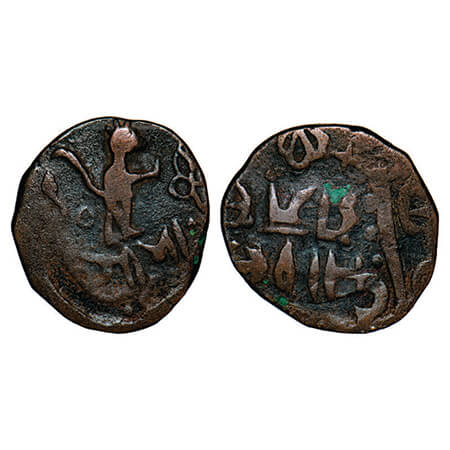 Gwalior, Copper Paisa, 11.46g, Jayaji Rao (AH 1259-1304 / 1843-1886 AD), Rajod Mint, VS 18