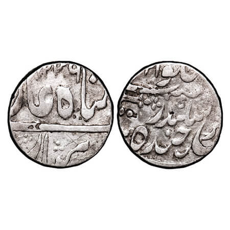 Hyderabad, Silver Rupee, 11.04g, Sikandar Jha (AH 1218-1244, 1803-1829 AD), Farkhanda Buny