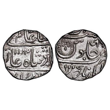 Indore, Silver Rupee, 11.22g, Ahalya Bai (AH 1179-1210 / 1765-1795 AD), (Maheshwar) Malhar