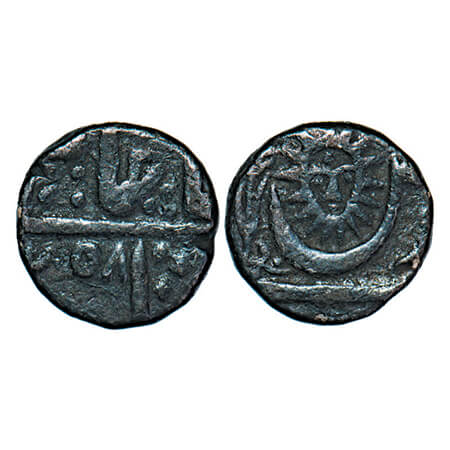 Indore, Silver ¼ Rupee, 2.58g, Hari Rao (AH 1250-1260 / 1834-1843 AD), Malharnagar Mint, I