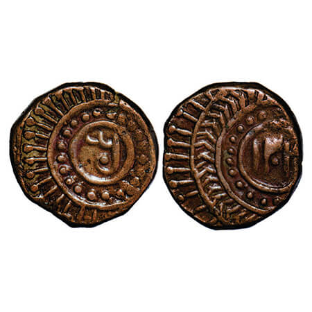 Jodhpur, Copper Falus, 17.30g, Unknow issue, AH 1203 Error date instead of 1202/30 RY, Sha
