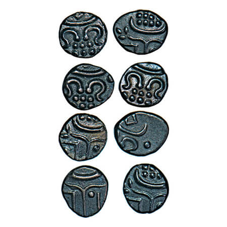 Travancore, Silver Chukram,(4 Coins), Anizham Thirunal Marthanda Varma (ME 904-933 / 1729-