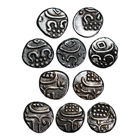 Travancore, Silver Chukram,(5 Coins), Anizham Thirunal Marthanda Varma (ME 904-933 / 1729-