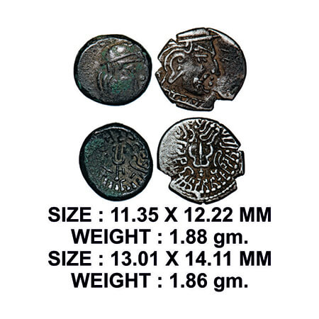Maitrakas of Vallabhi, ‘Sharva Bhattaraka’ (c. AD 500-600), Silver and Billon Drachma (2 c