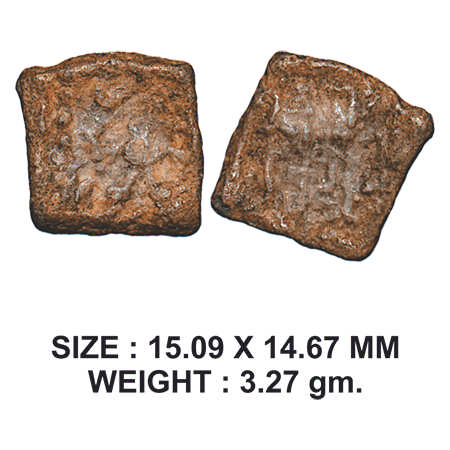 Guptas, Kumaragupta I, Lead Unit, 3.27g, Garuda Type of Western India, Obv: Garuda standin