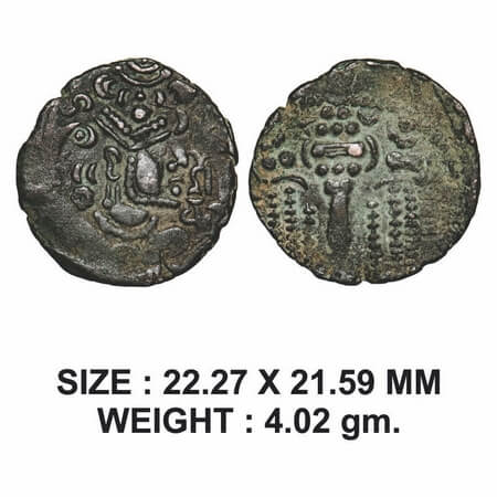 Indo-Sassanian, Rajashtan Area, Silver Drachma, 4.02g, Obv: Crowned profile bust of king f