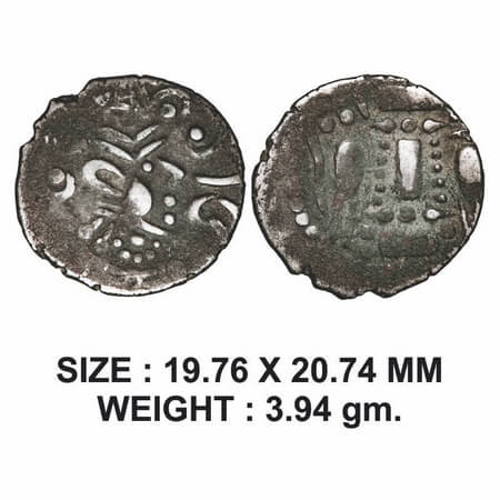 Indo-Sassanian, Rajashtan Area, Silver Drachma, 3.94g, Obv: Crowned profile bust of king f