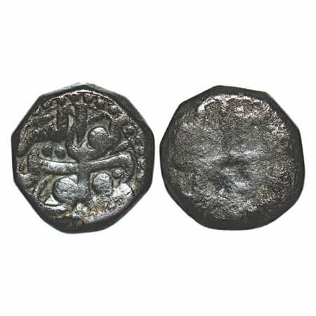 Akbar, Copper Dam, 20.46g, Gwalior Mint, Ilahi type, Month Farwadin, 38 RY. Complete mint 