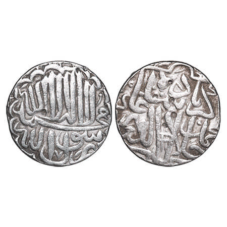 Akbar, Silver Rupee, 11.32g, Jaunpur Mint. A. Liddle S9. About Very Fine, Scarce.