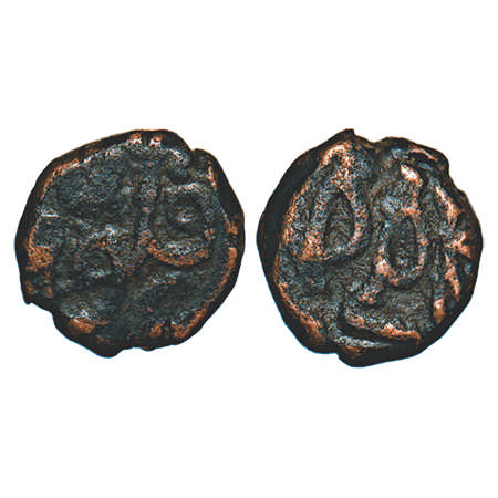 Akbar, Copper Damri, 2.60g, Narnol Mint, AH unseen. KM 10.3. About Very Fine, Scarce.