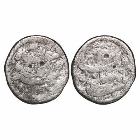 Jahangir with Noor Jahan Begum, (AH 1014-1037 / 1605-1628 AD), Silver Rupee, 10.59g, Agra 