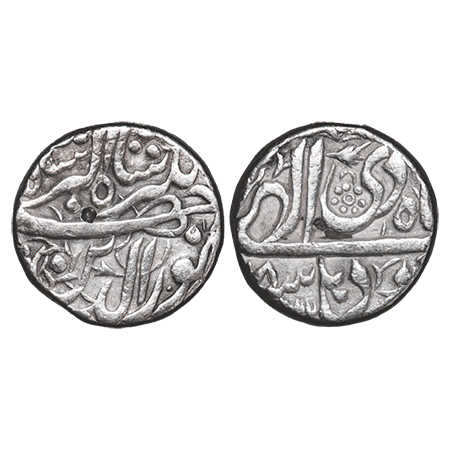 Jahangir, Silver Rupee, 11.35g, Delhi Mint, AH (102)2, Month 'Di', flowers added on obvers