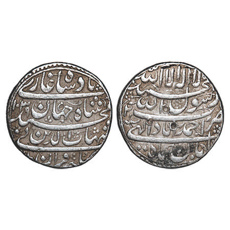 Shah Jahan I, Silver Rupee, 11.41g, Ahmadabad Mint, Sahib Qiran, Ilahi type, Month 'Aban',