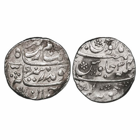 Aurangzeb, Silver Rupee, 11.58g, Junagarh Mint, AH 1102/34 RY. KM 300.43. About Very Fine,