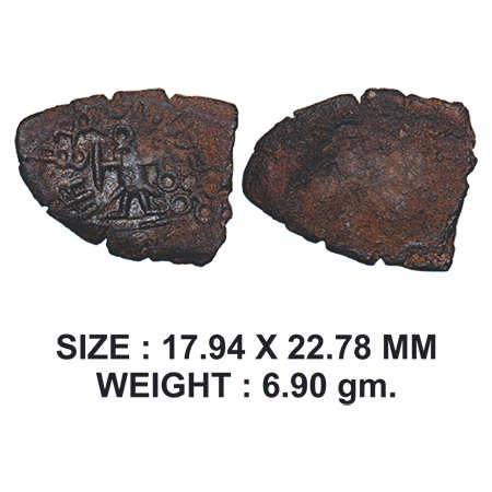 Ancient Malwa, Ujjain/Mandasor Region, Copper, 6.90g, Post-Mauryan inscribed die-struck, J