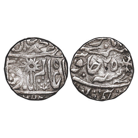Chhatarpur, Silver Rupee, 10.98g, INO Shah Alam II, Chhatarpur Mint, AH 1192/25 RY, Retrog