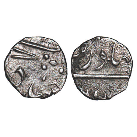 Hyderabad, Silver ¼ Rupee, 2.39g, Nasir ud Daula (AH 1244-1273, 1829-1857 AD), Farkhanda B