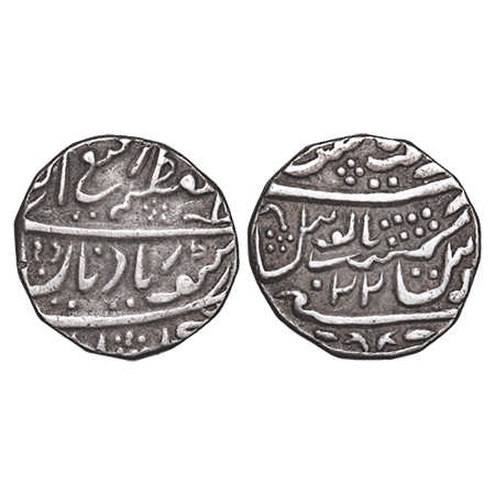 Jaisalmer, Silver Rupee, 10.46g, Ranjit Singh, INO Queen Victoria, Frozen 22 RY, KM 21. Ve