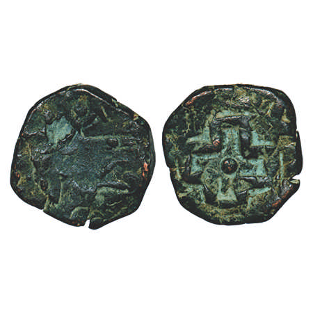 Jhabua, Copper Paisa, 8.98g, British Protectorate issues, Gopal Singh (VS1897-1952 / 1840-